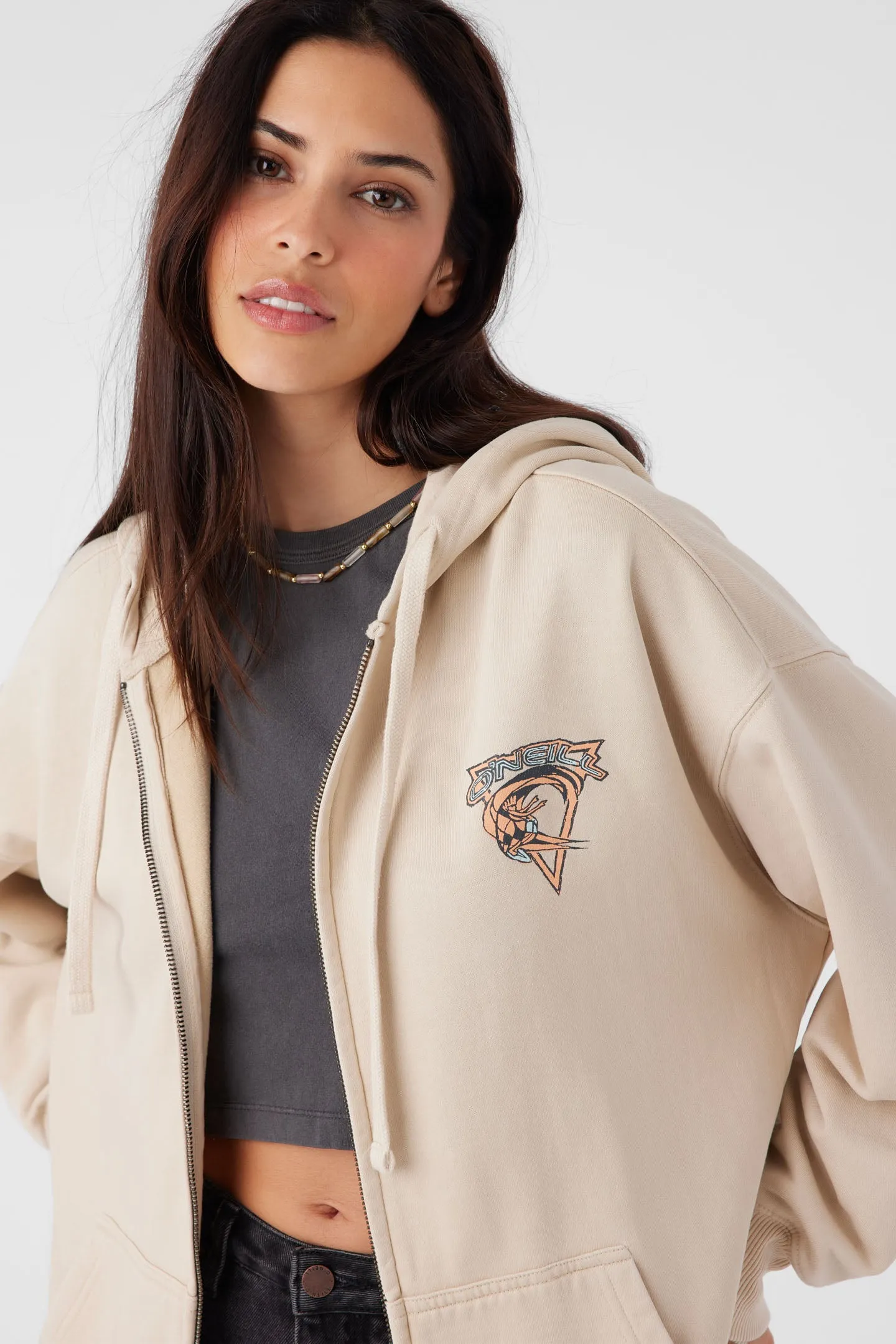 BYRON HOODED OVERSIZED FIT ZIP FLEECE JACKET sold by O'Neill product image thumbnail 2