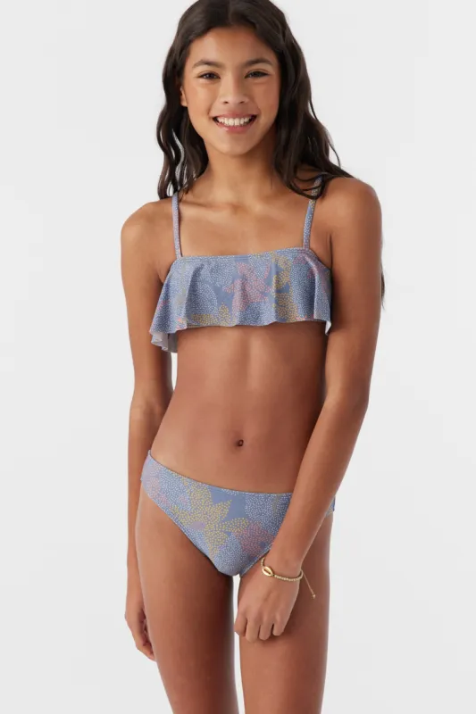 GIRL'S SANDRINE RUFFLE BRALETTE SWIM SET sold by O'Neill