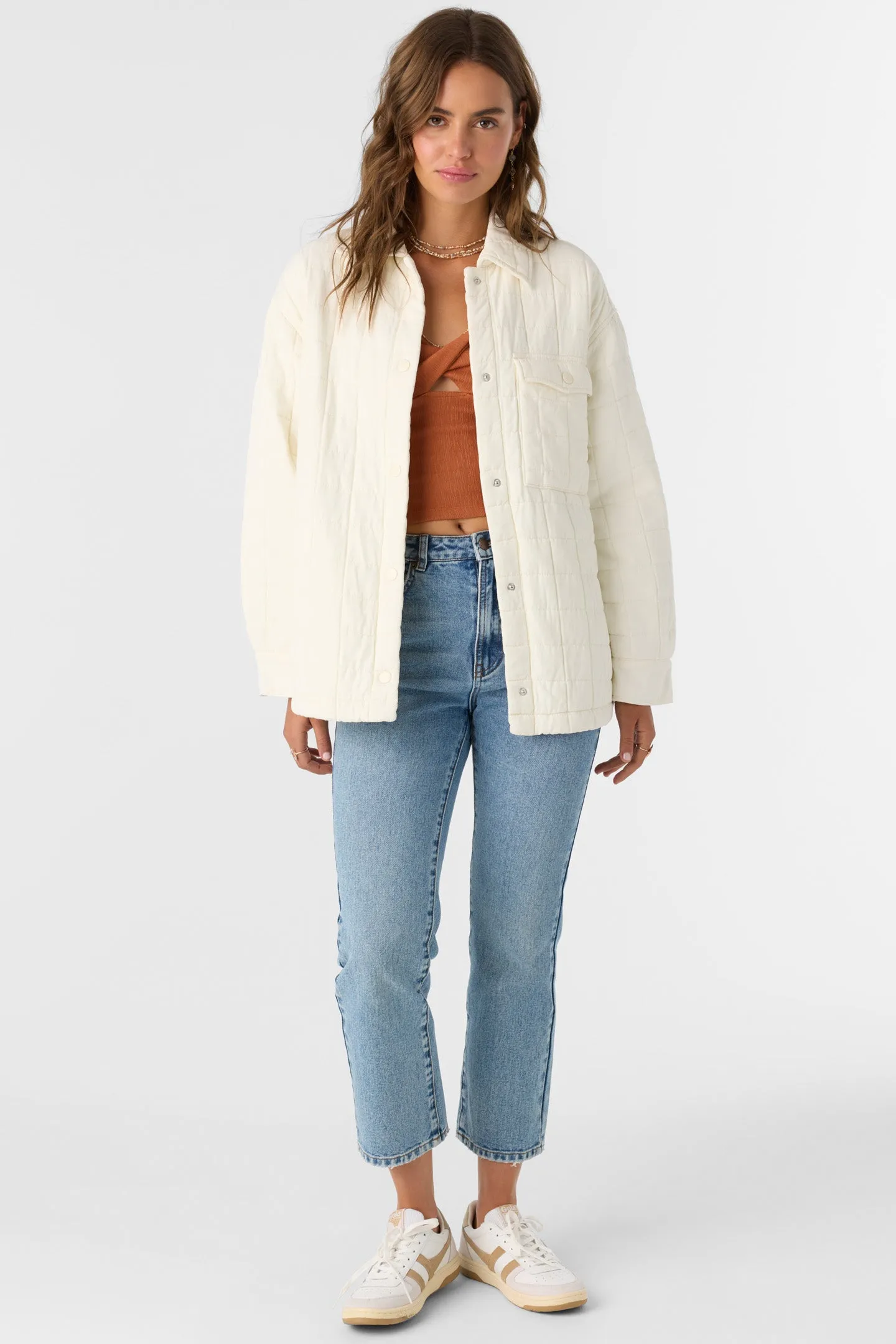 Rya Quilted Oversized Fit Snap Front Jacket sold by O'Neill product image thumbnail 3