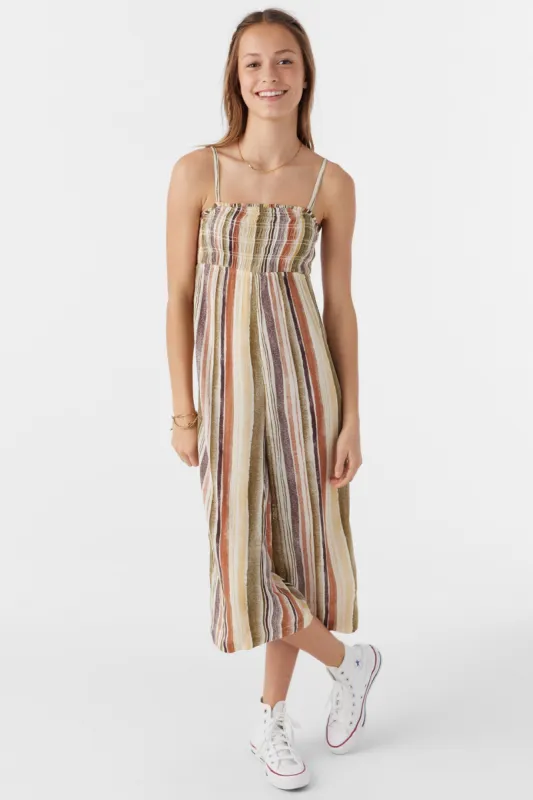 GIRL'S MARGIE NEPTUNE STRIPE JUMPSUIT sold by O'Neill