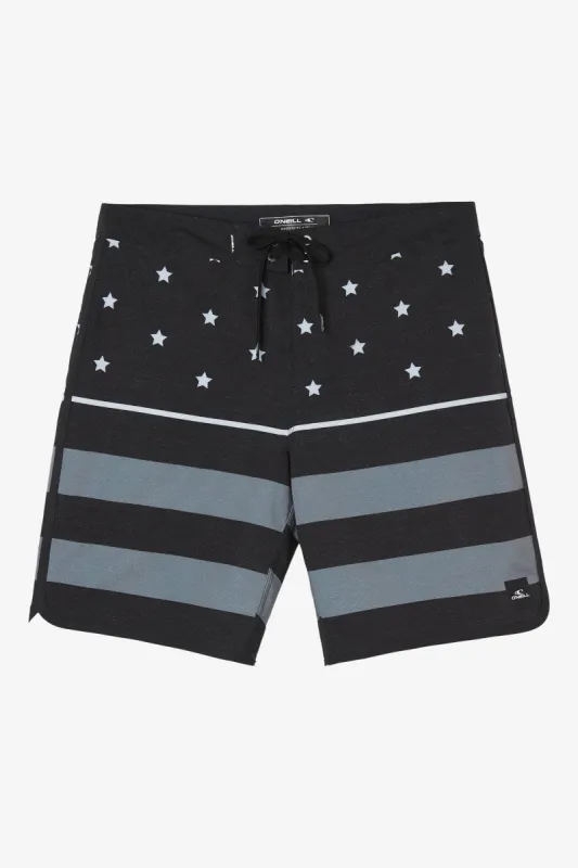 HYPERFREAK MYSTO SCALLOP FLAG 19" BOARDSHORTS sold by O'Neill