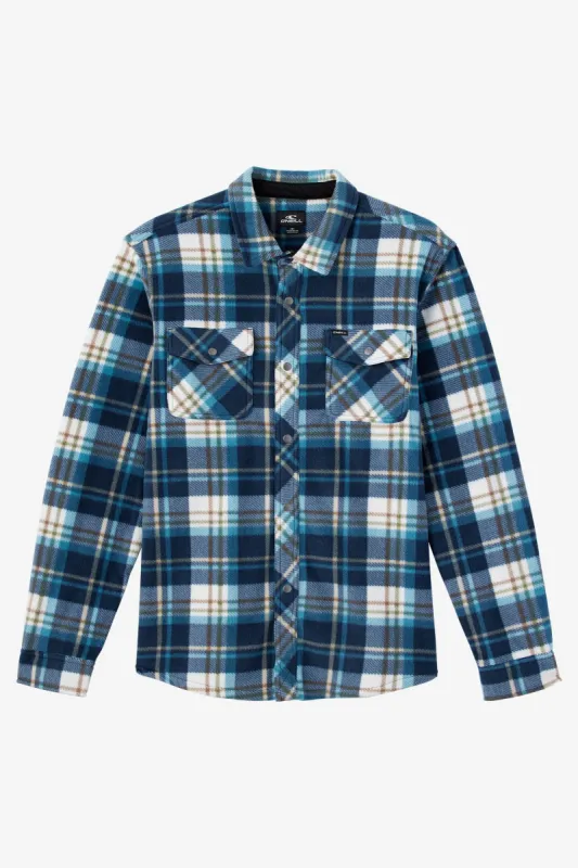 BOY'S GLACIER PLAID SUPERFLEECE LONG SLEEVE SHIRT sold by O'Neill