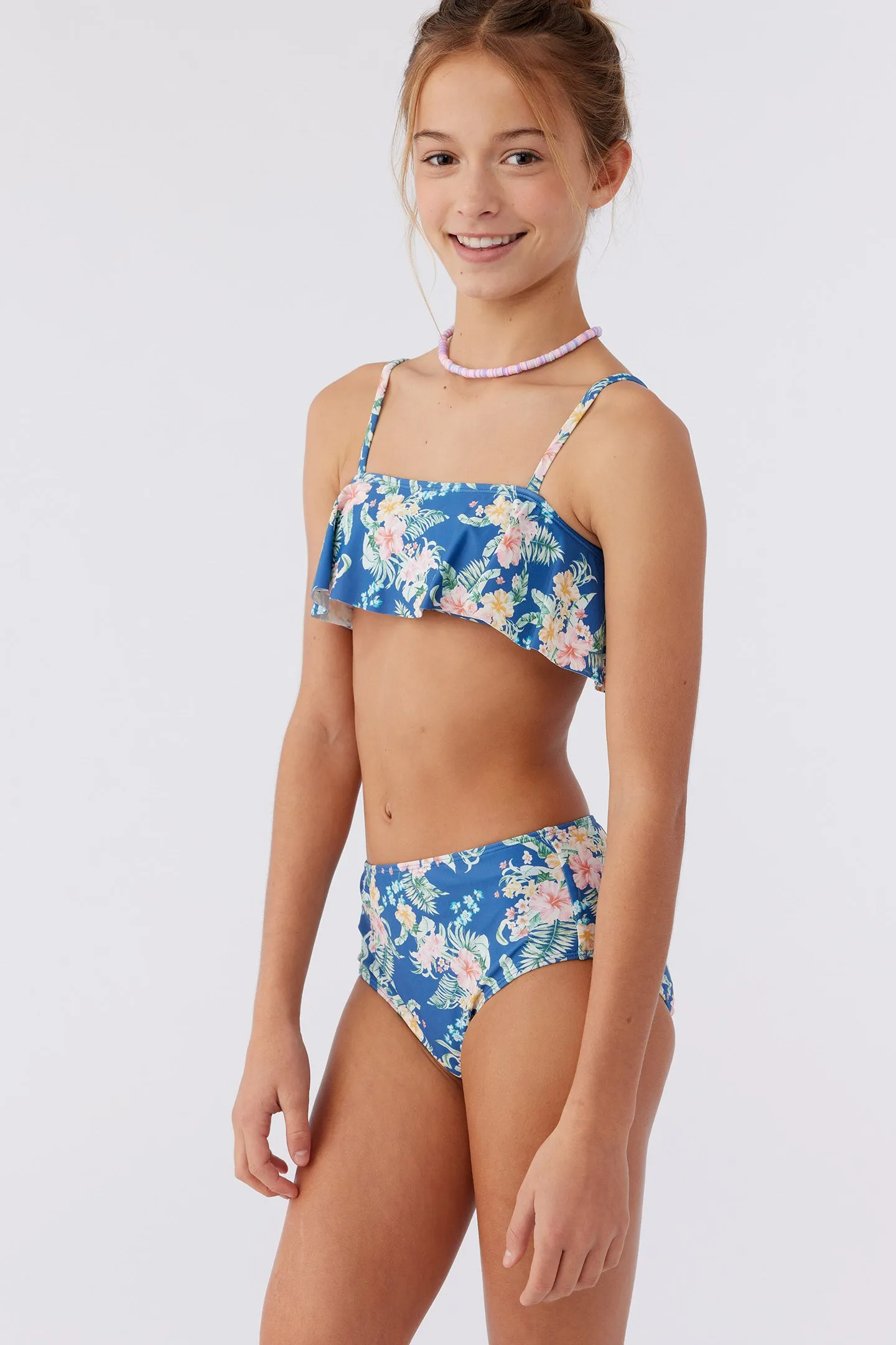 GIRL'S TULUM TROPICAL RUFFLE BRALETTE SWIM SET sold by O'Neill product image thumbnail 4