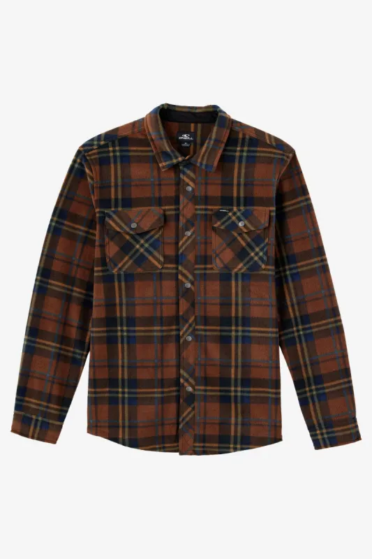 BOY'S GLACIER PLAID SUPERFLEECE LONG SLEEVE SHIRT sold by O'Neill