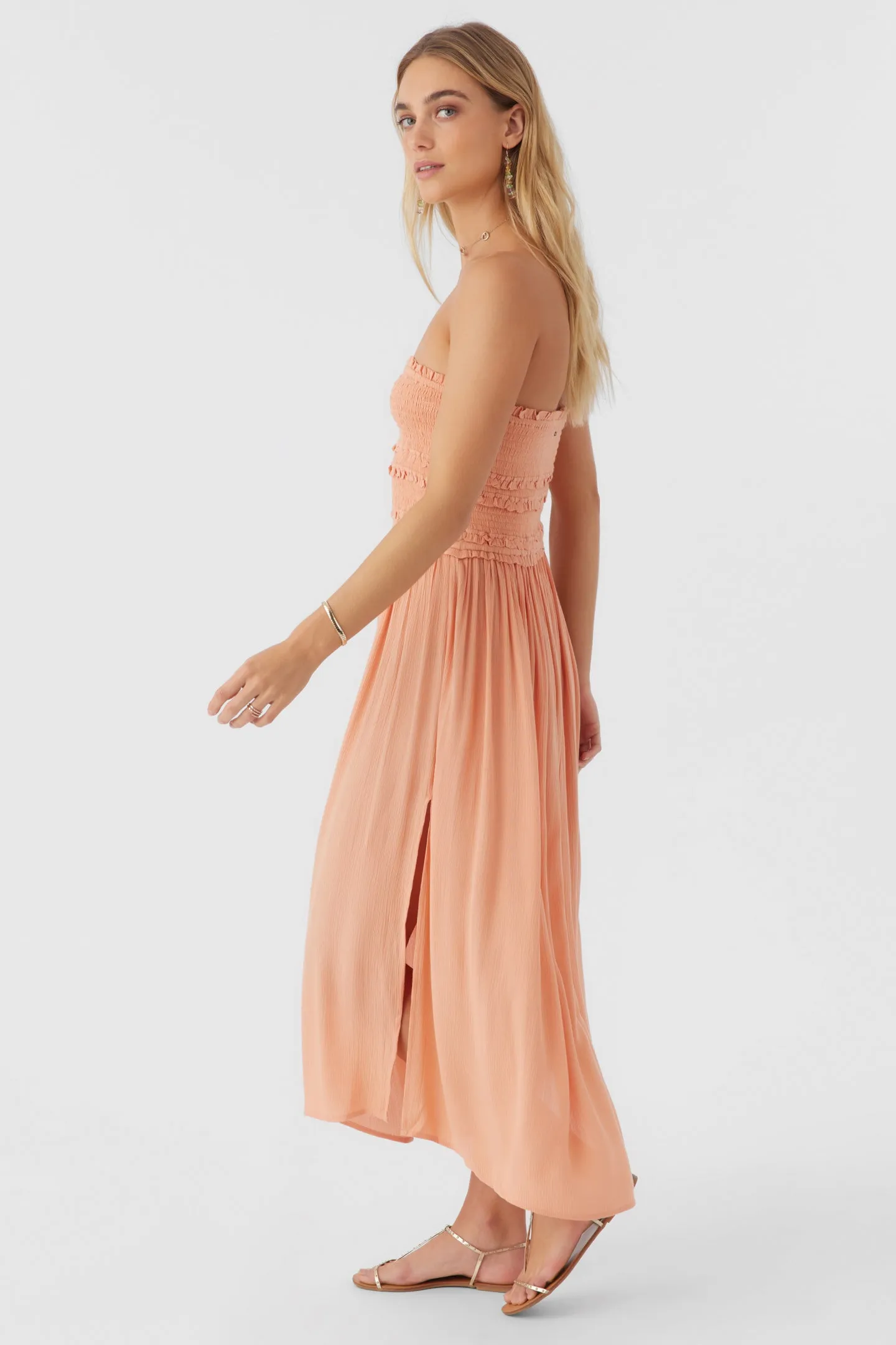 DEVYN SMOCKED STRAPLESS MIDI DRESS sold by O'Neill product image thumbnail 5