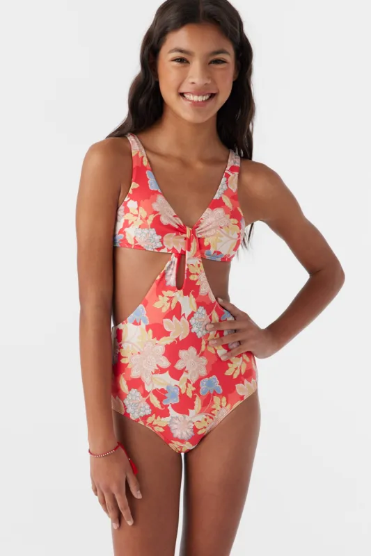 GIRL'S ANTALYA FLORAL TWIST FRONT ONE-PIECE sold by O'Neill