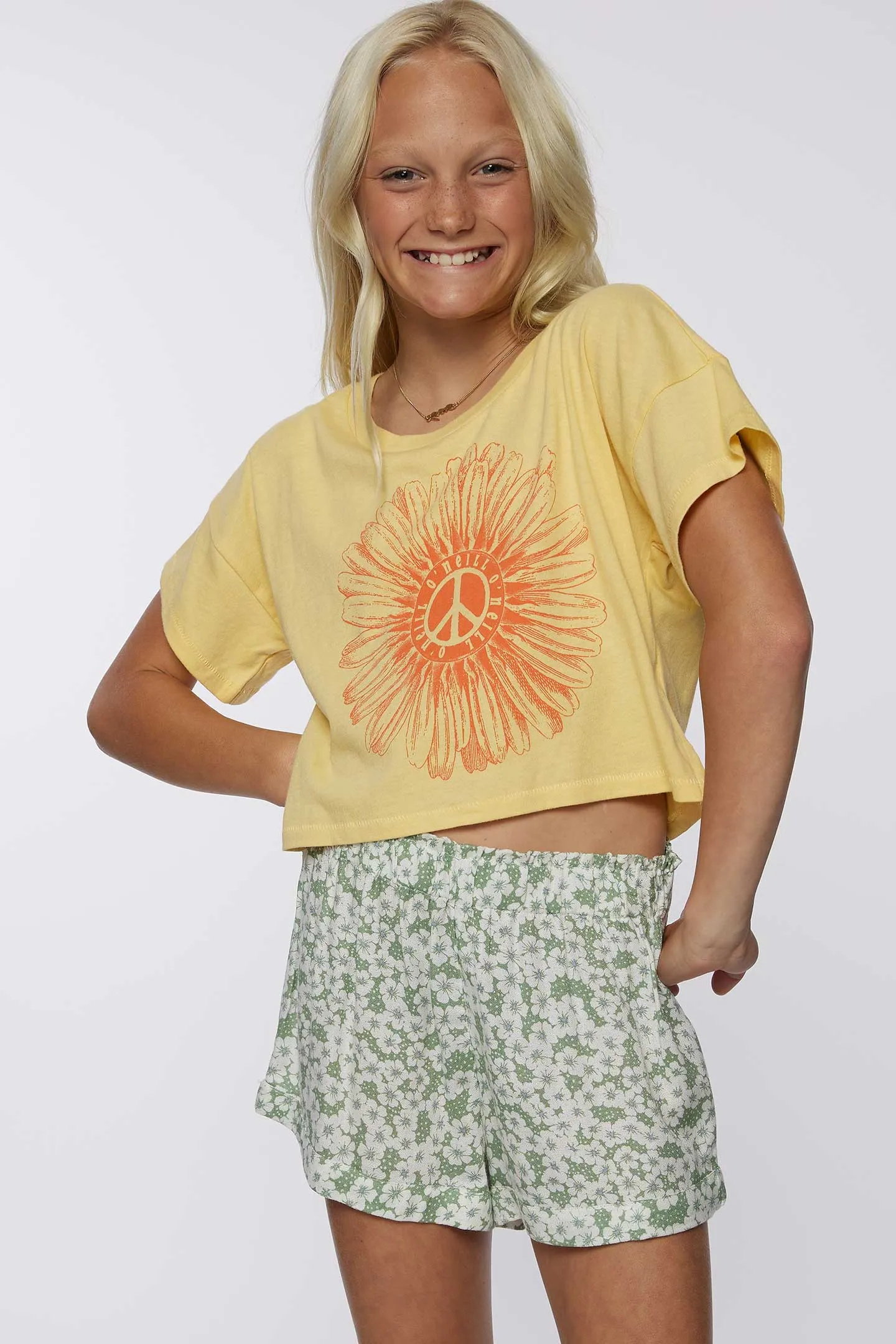 GIRL'S PEACE DAISY TEE sold by O'Neill