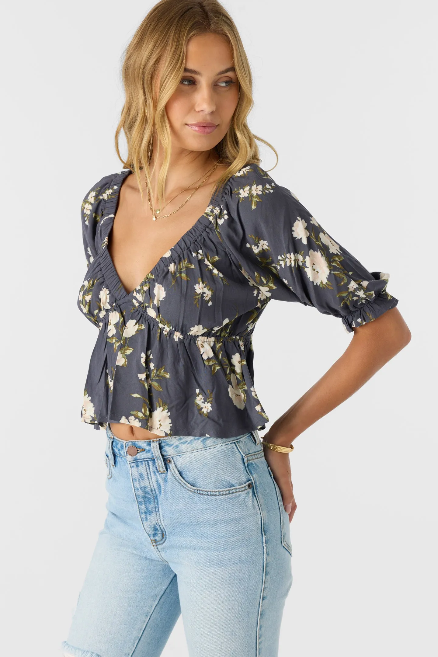 CRISELLA KENDRA FLORAL BLOUSON TOP sold by O'Neill product image thumbnail 5