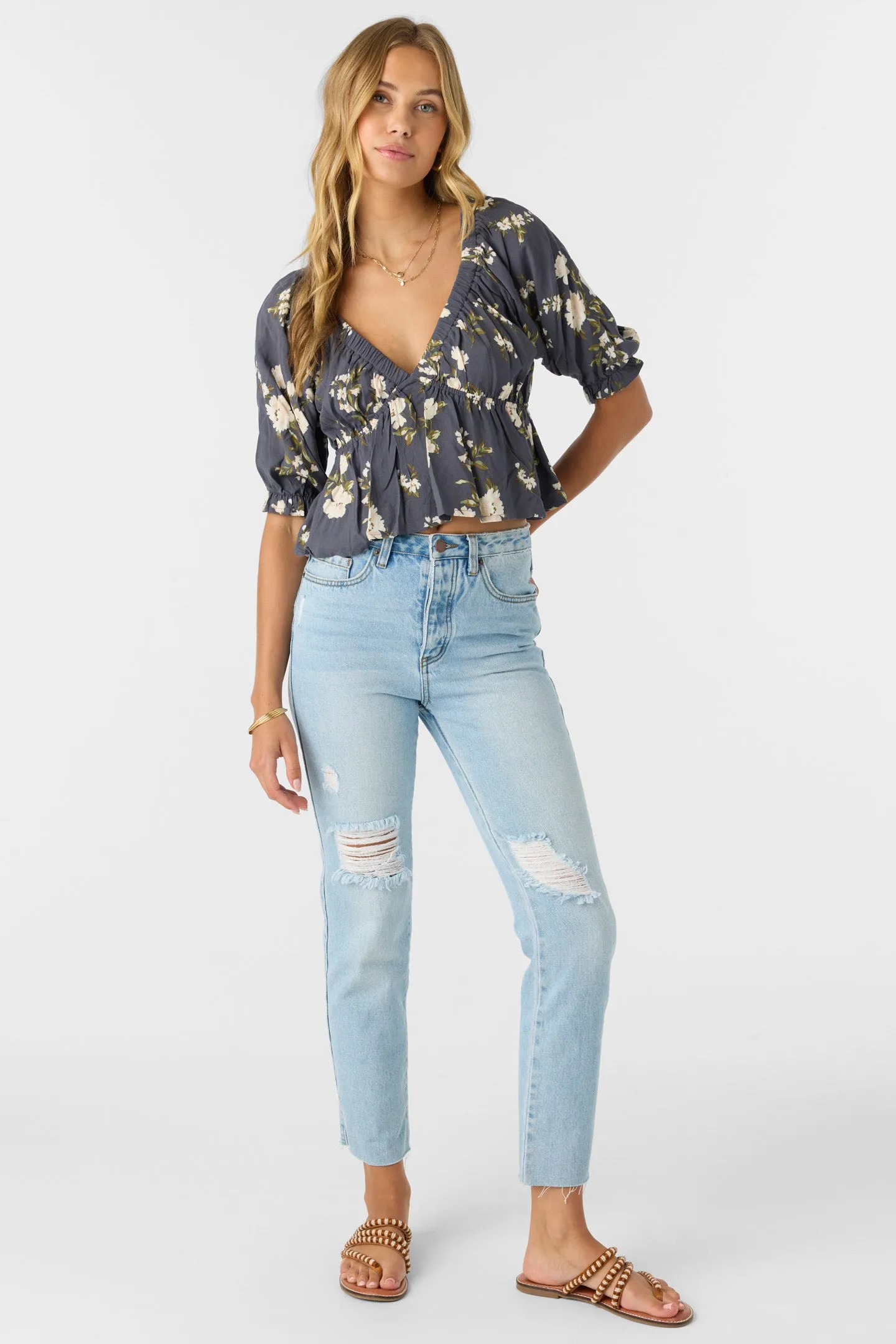 CRISELLA KENDRA FLORAL BLOUSON TOP sold by O'Neill product image thumbnail 3