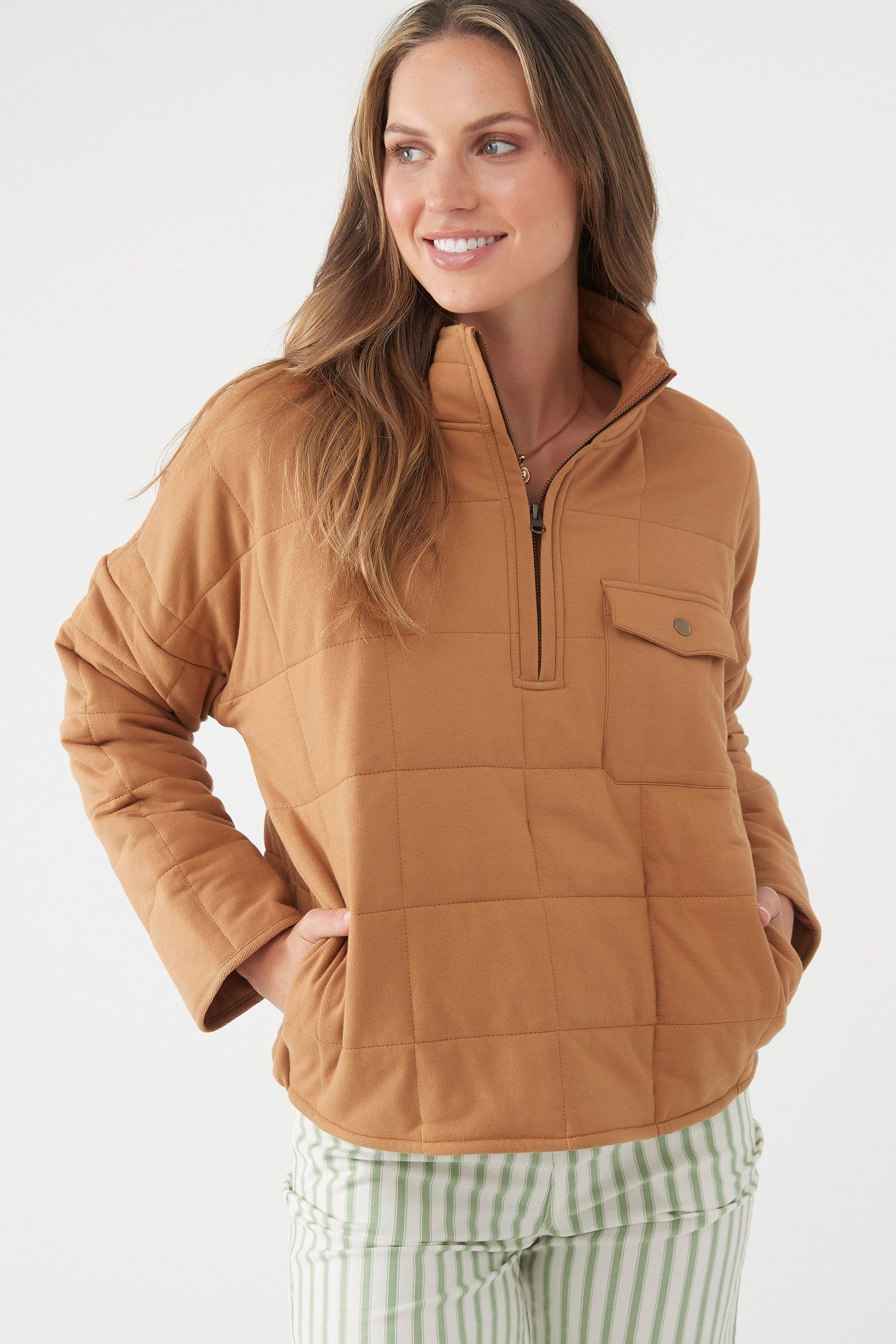 MABLE QUILTED PULLOVER JACKET sold by O'Neill