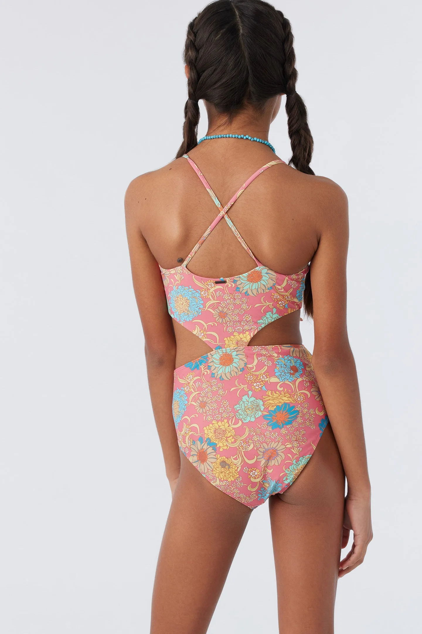 GIRL'S BELIZE FLORAL KNOT FRONT ONE-PIECE sold by O'Neill product image thumbnail 2