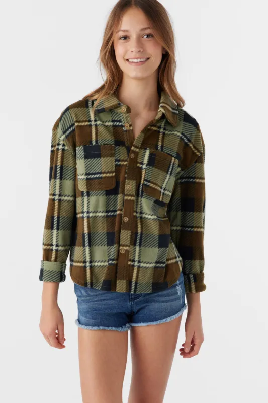 Girl's Bennet Superfleece Flannel Shirt sold by O'Neill