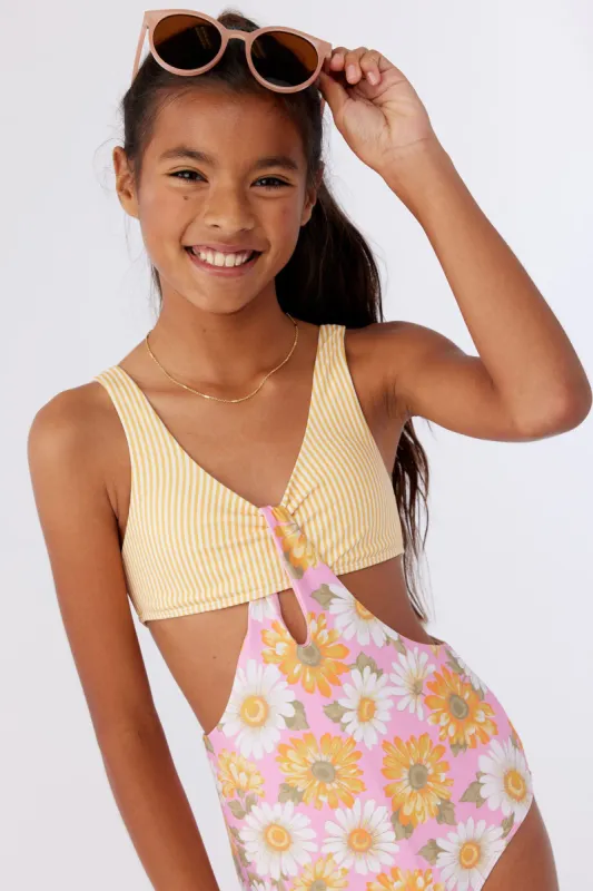 GIRL'S SUNNYSIDE FLORAL LOOP ONE-PIECE sold by O'Neill