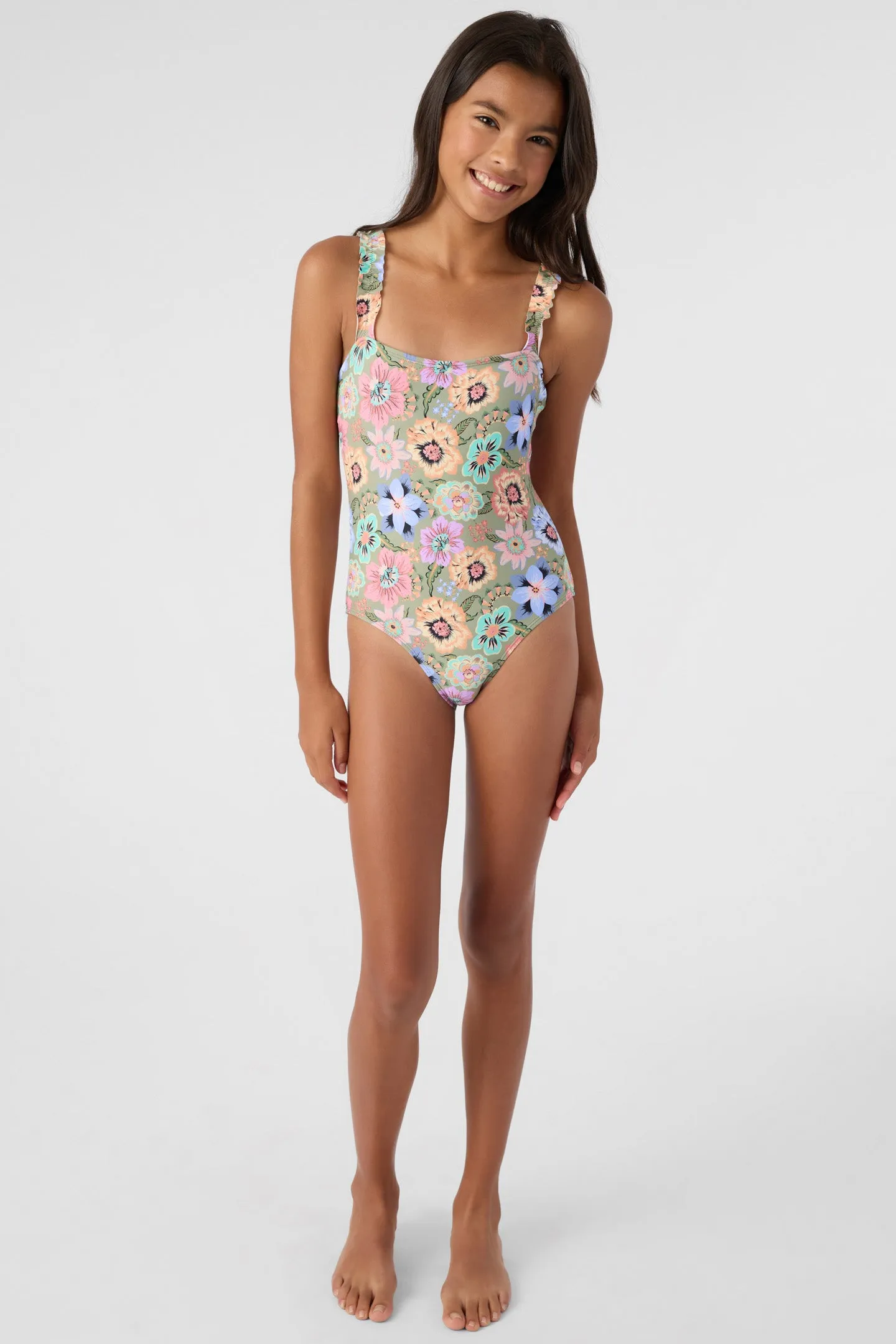 GIRL'S TALITHA FLORAL RUFFLE ONE-PIECE sold by O'Neill product image thumbnail 3