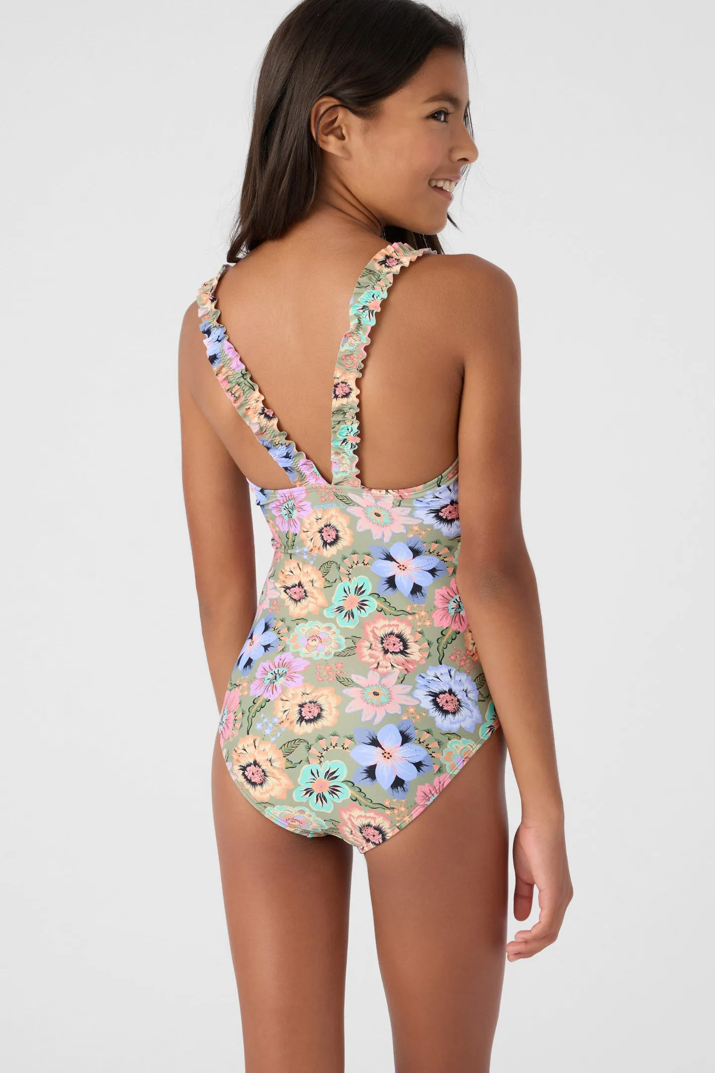 GIRL'S TALITHA FLORAL RUFFLE ONE-PIECE sold by O'Neill product image thumbnail 2