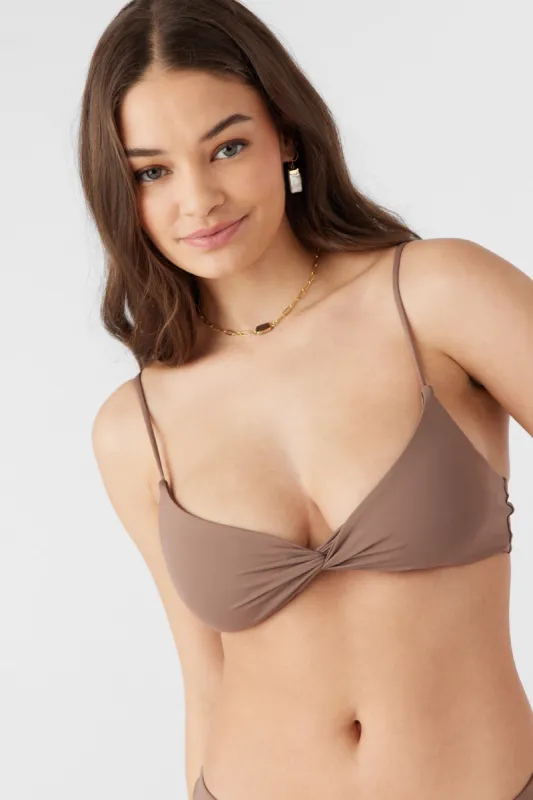 SALTWATER SOLIDS MALIBU TWIST BRALETTE TOP sold by O'Neill