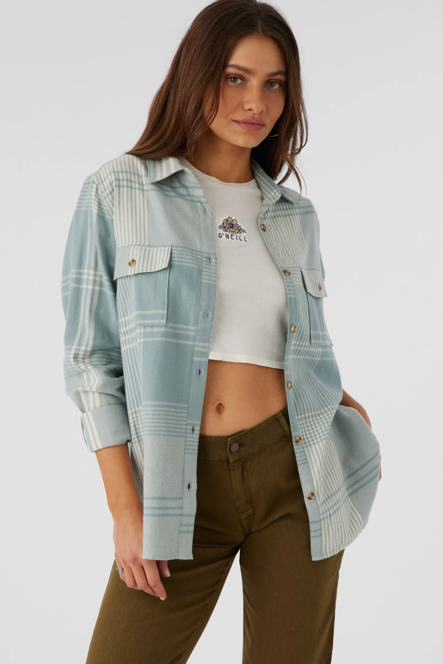 BROOKS FLANNEL OVERSIZED FIT SHIRT sold by O'Neill