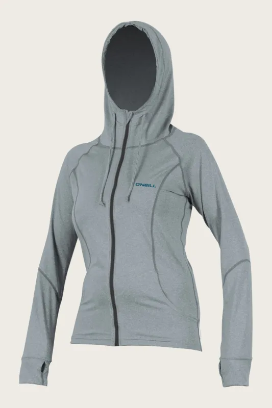 WOMEN'S HYBRID L/S FULL ZIP SUN HOODIE sold by O'Neill