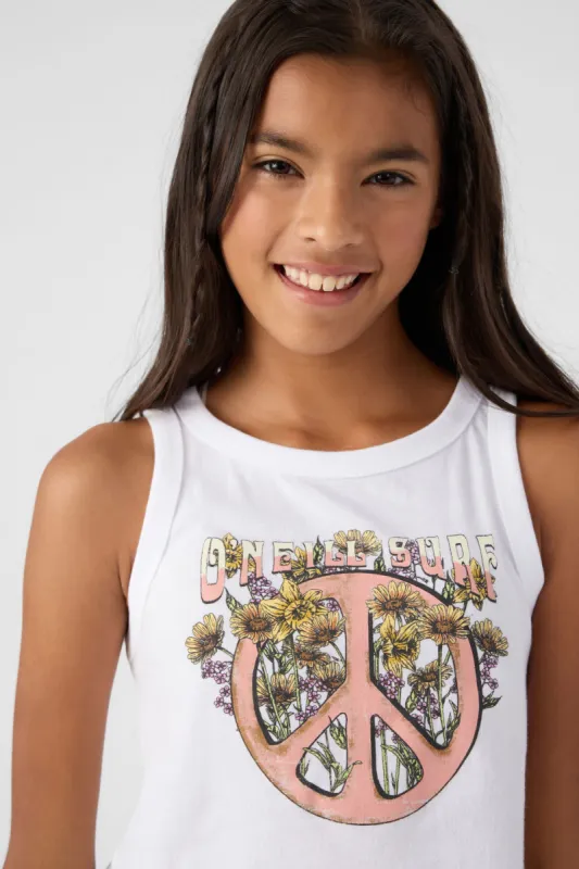 GIRL'S PEACE FLOWER TANK sold by O'Neill