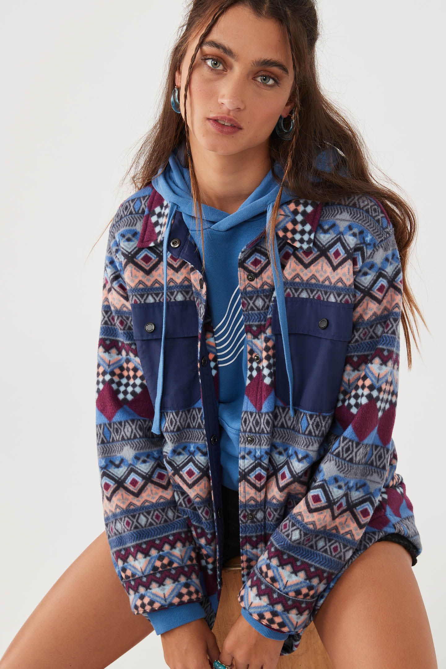 IZRA SUPERFLEECE FLANNEL SHIRT JACKET sold by O'Neill