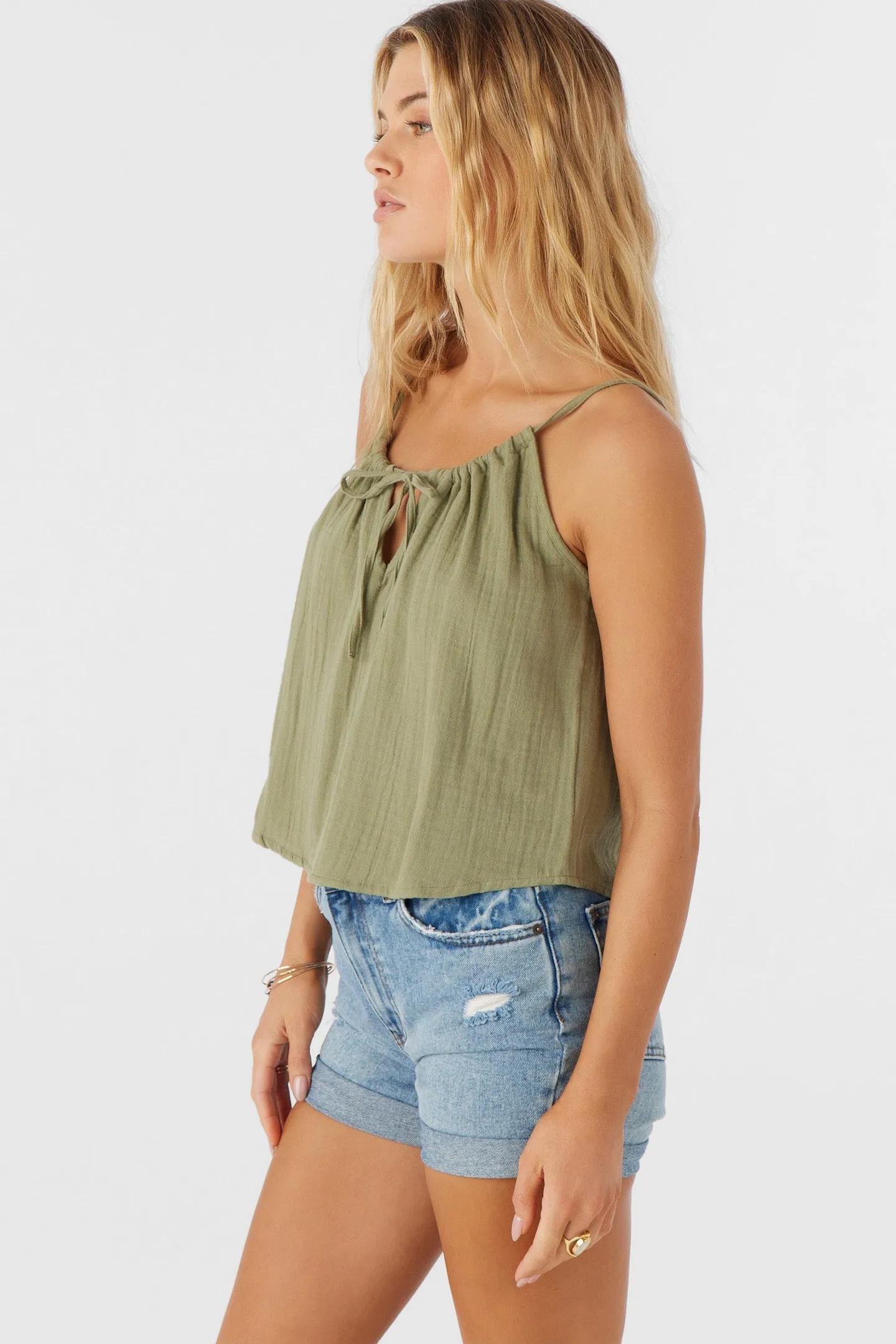 ANYA CRINKLE DOUBLE GAUZE TANK TOP sold by O'Neill product image thumbnail 5