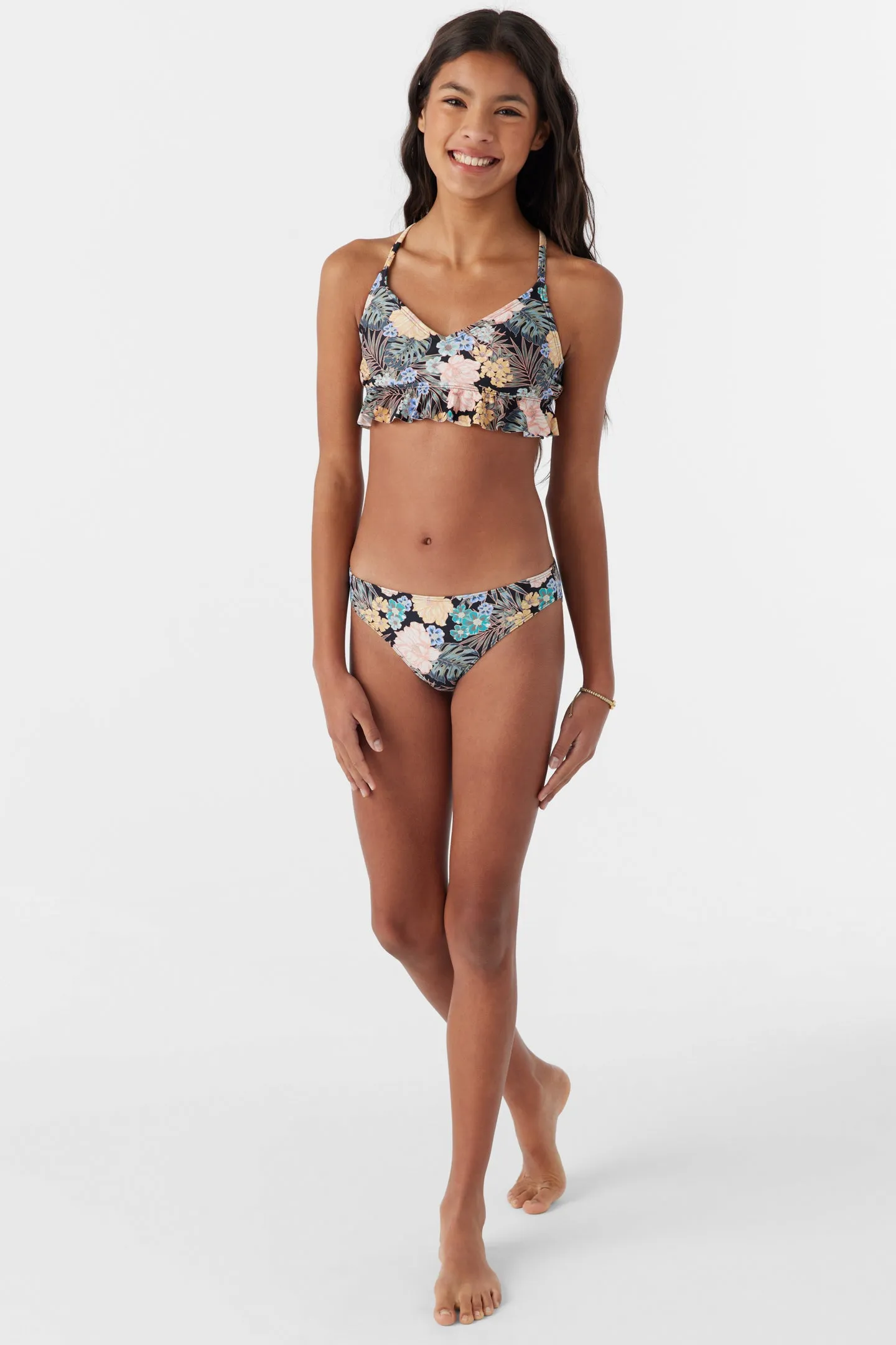 GIRL'S MACAW TROPICAL PEPLUM TRI TOP SET sold by O'Neill product image thumbnail 3