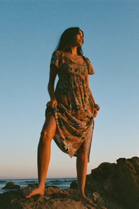 HAYZEL TENLEY FLORAL MIDI DRESS sold by O'Neill