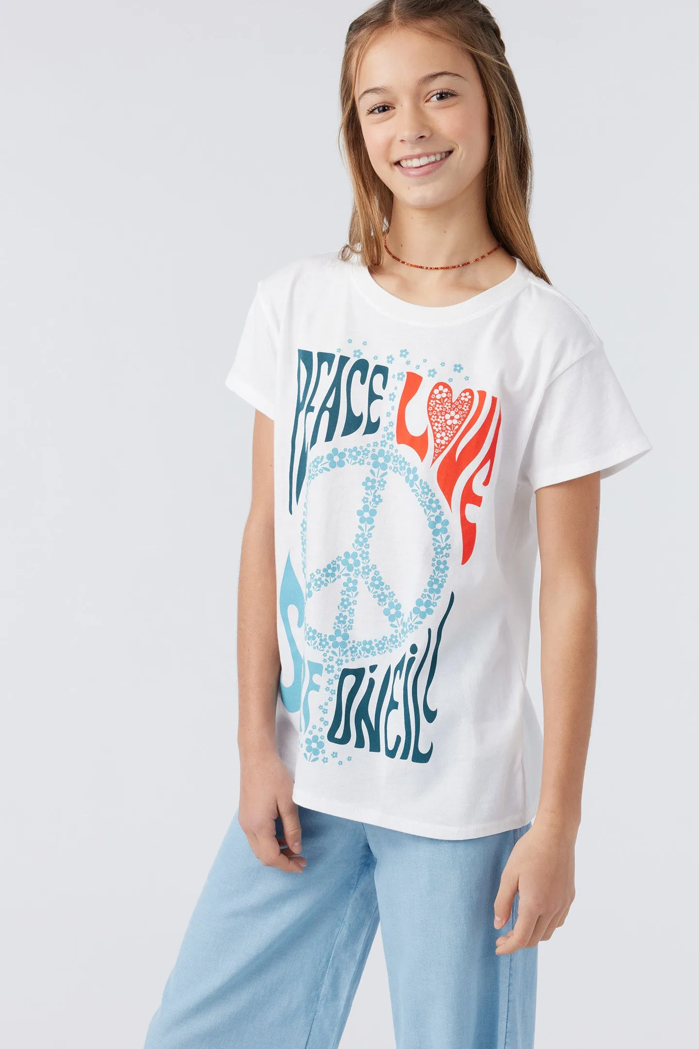 GIRL'S PEACE & LOVE TEE sold by O'Neill product image thumbnail 5