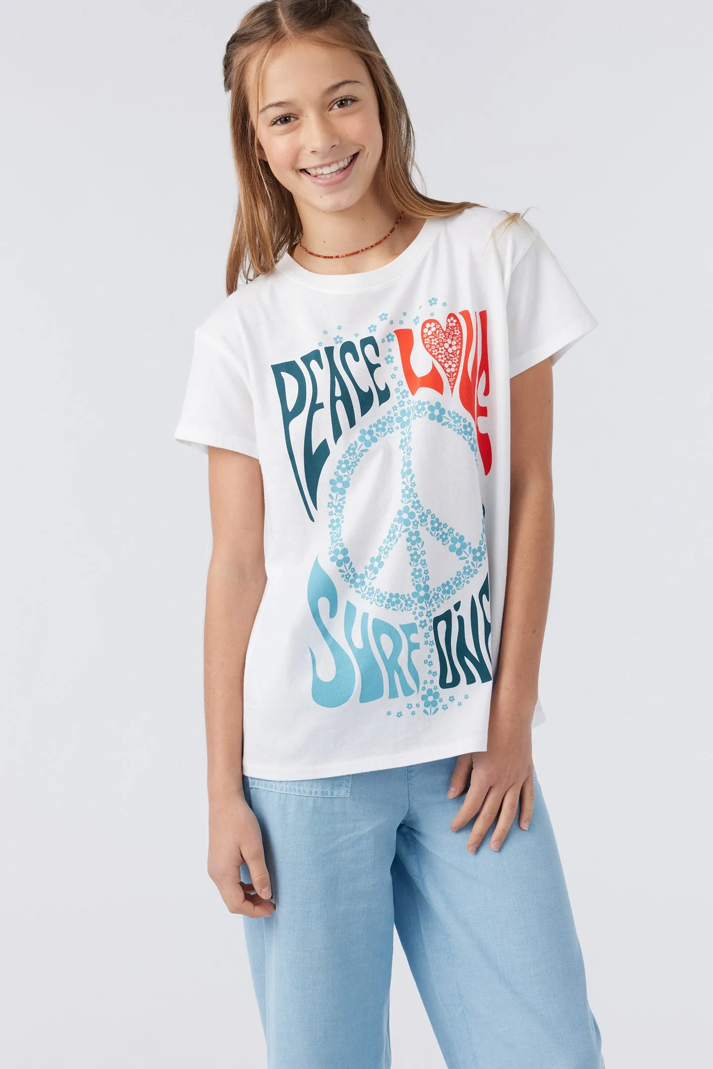 GIRL'S PEACE & LOVE TEE sold by O'Neill