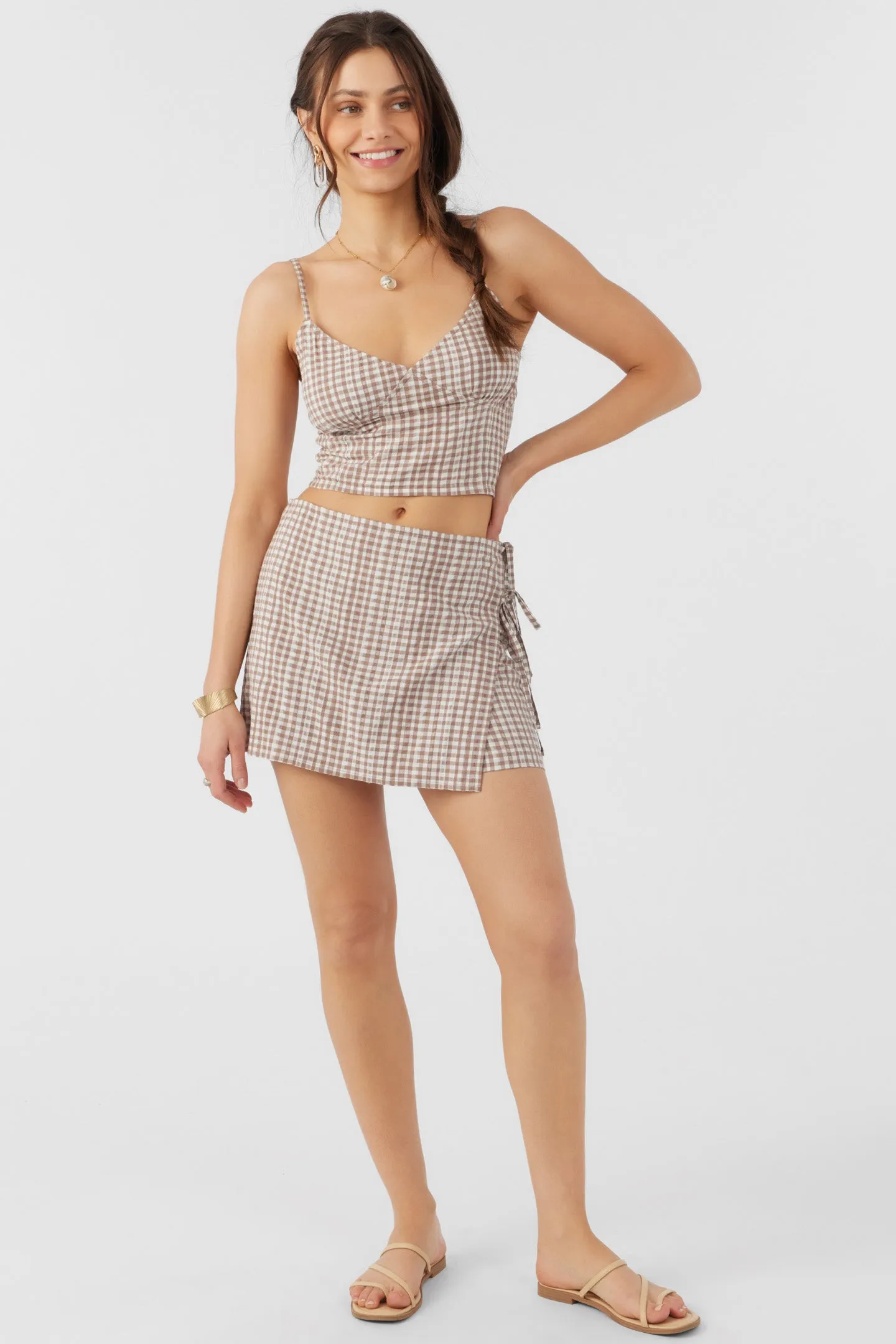 ARLI CECE GINGHAM SKIRT sold by O'Neill product image thumbnail 3