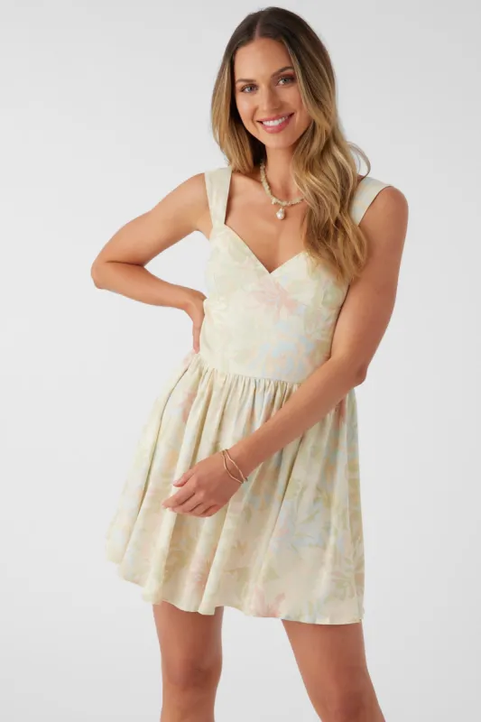 NYX VEDA TROPICAL DROP WAIST MINI DRESS sold by O'Neill