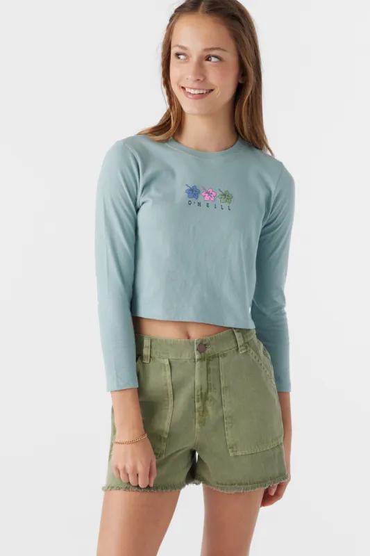 GIRL'S FLOWER TRIO LONG SLEEVE TEE sold by O'Neill