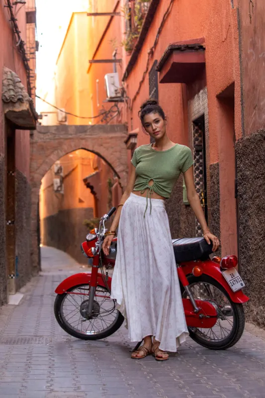 MARNIE SABRINA TILE MIDI SKIRT sold by O'Neill