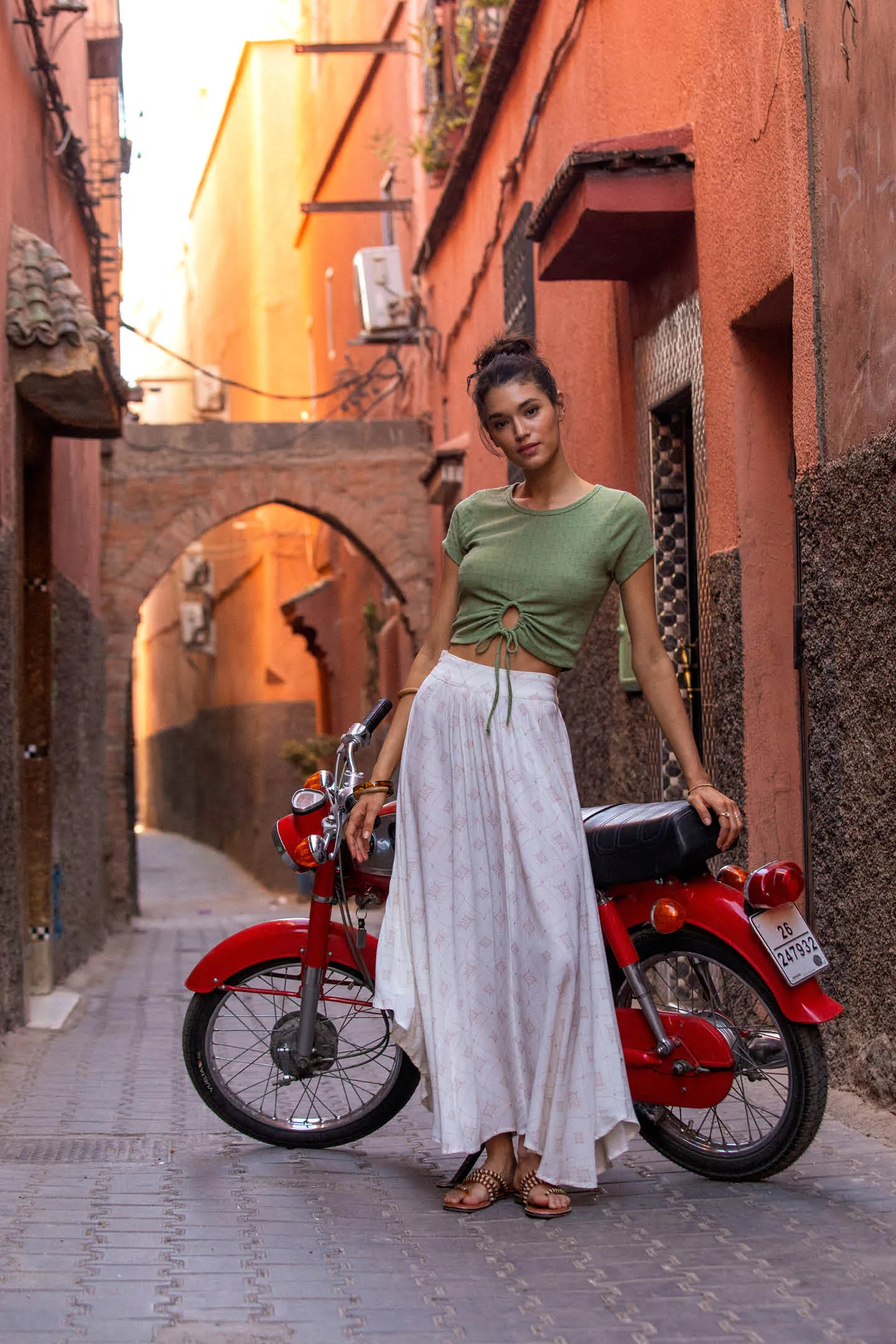 MARNIE SABRINA TILE MIDI SKIRT sold by O'Neill