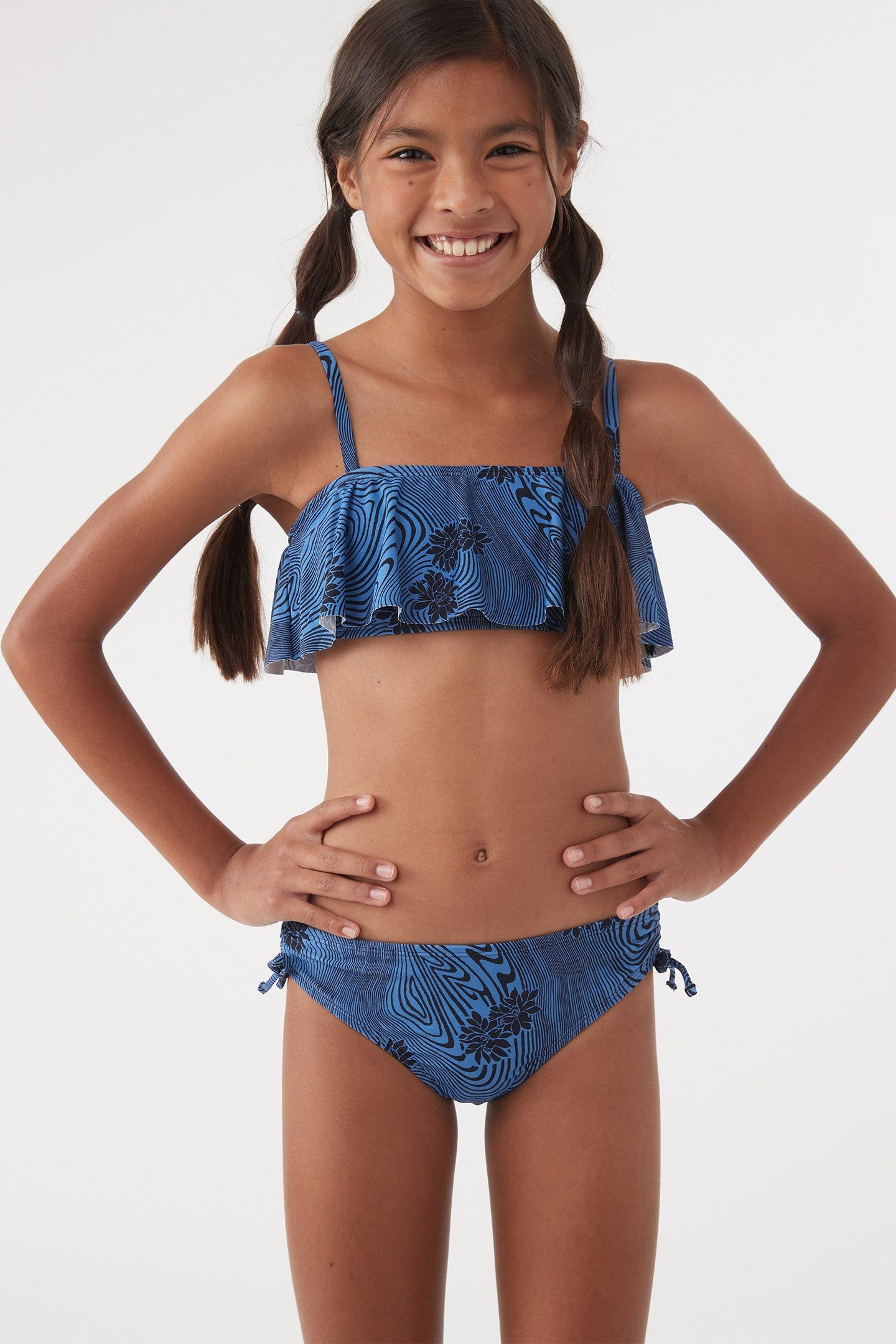 GIRL'S WINTER WAVES RUFFLE BRALETTE SWIM SET sold by O'Neill