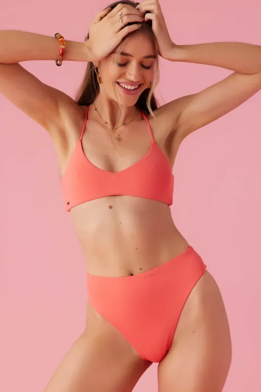 SALTWATER SOLIDS HUNTINGTON BRALETTE TOP sold by O'Neill