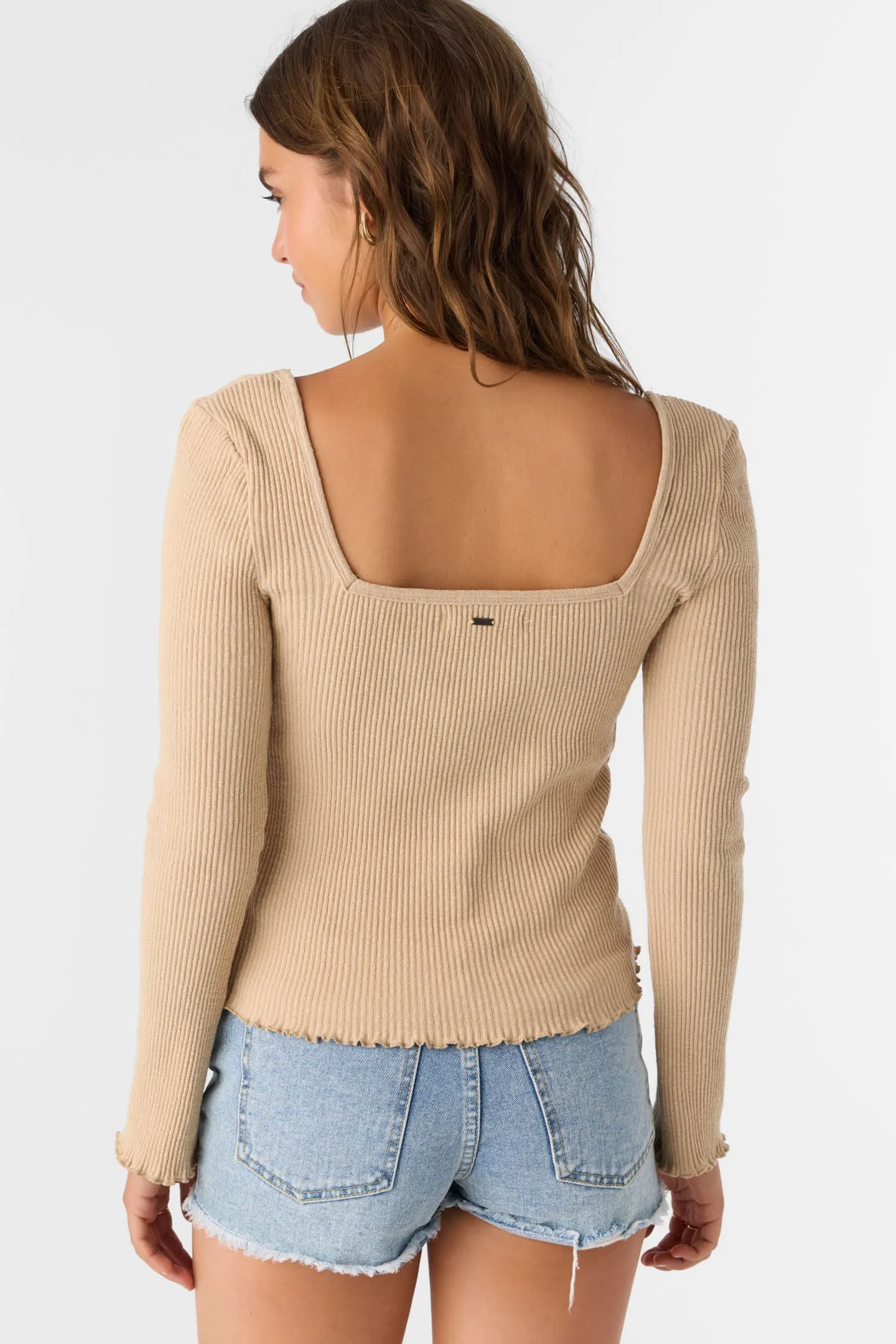 FLOKI SLUB RIB KNIT LONG SLEEVE TOP sold by O'Neill product image thumbnail 2