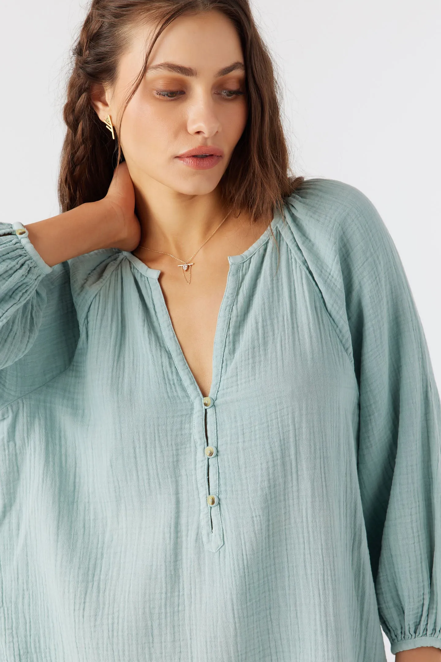 KRYSTEN CRINKLE DOUBLE GAUZE TUNIC SWIM COVER-UP sold by O'Neill product image thumbnail 3