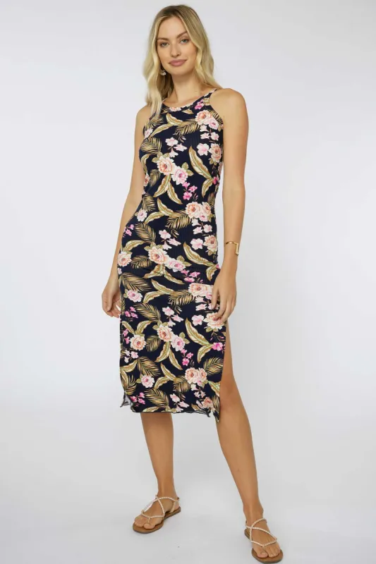 LAGOON RIB KNIT MIDI DRESS sold by O'Neill