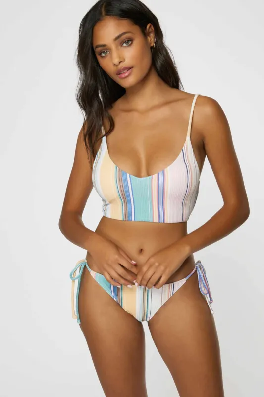 BAJA STRIPE RIB TEXTURE MIDDLES MID-BRALETTE TOP sold by O'Neill