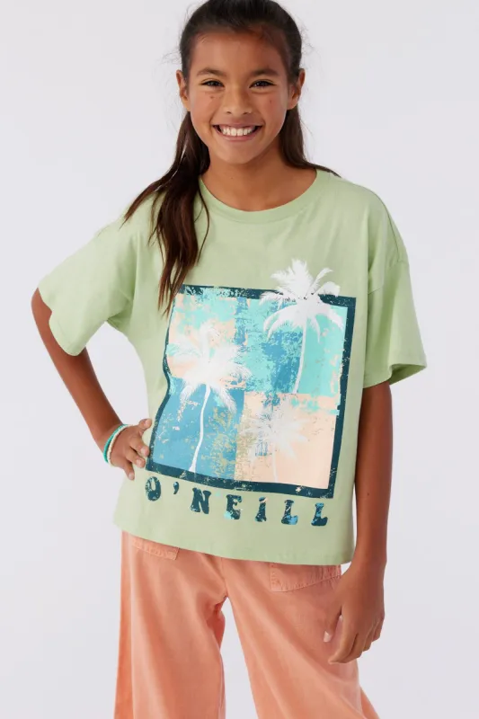 GIRL'S GRAFITTI PALM TEE sold by O'Neill