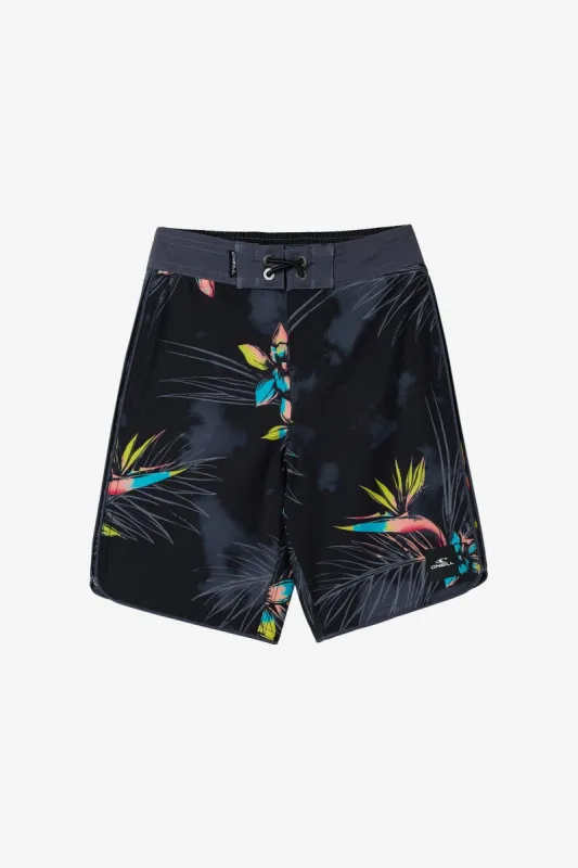 LITTLE BOY'S HYPERFREAK MYSTO SCALLOP BOARDSHORTS sold by O'Neill