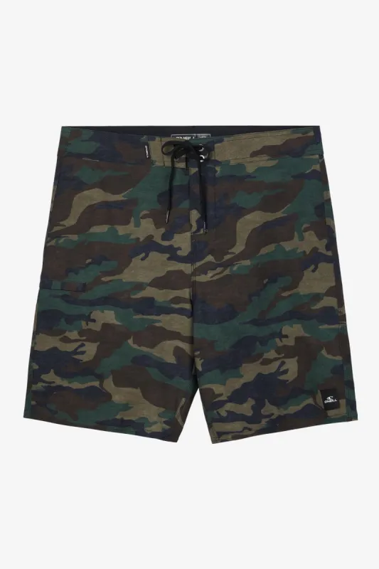 HYPERFREAK HEAT CAMO 19" BOARDSHORTS sold by O'Neill