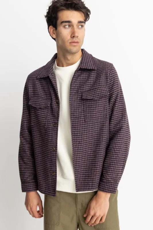 RHYTHM CHECK OVERSHIRT - PLUM sold by OAK