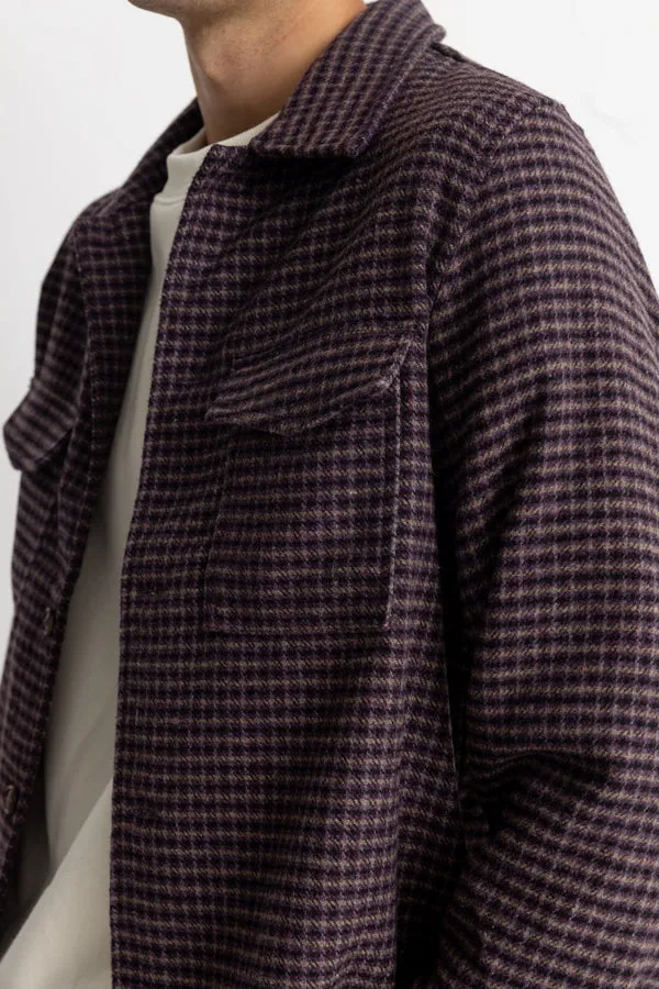 RHYTHM CHECK OVERSHIRT - PLUM sold by OAK product image thumbnail 2