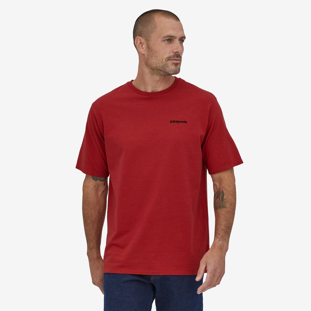 PATAGONIA MENS P-6 LOGO RESPONSIBILI-TEE - SUMAC RED sold by OAK