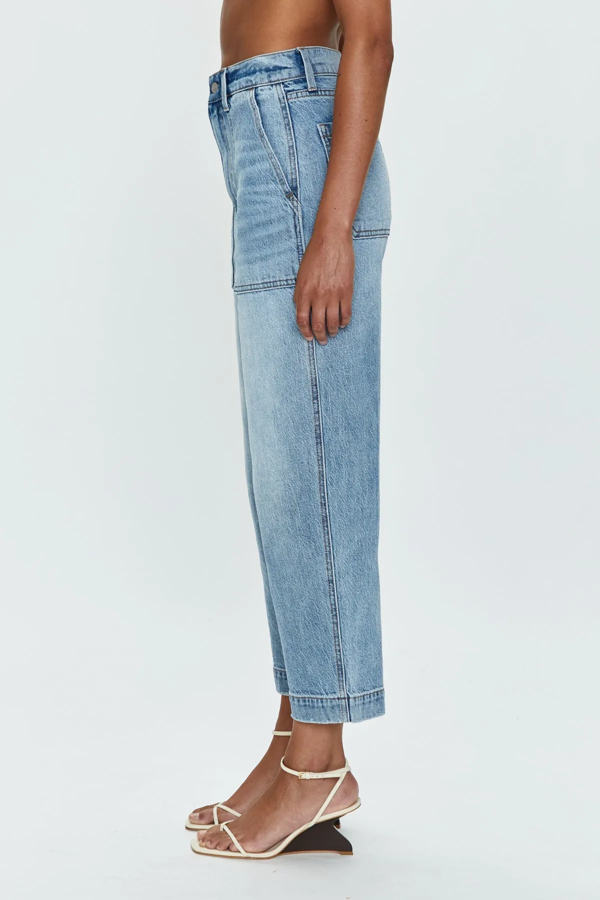 PISTOLA TURNER SUPER HIGH RISE BARREL PANT - PROVENCE sold by OAK product image thumbnail 3