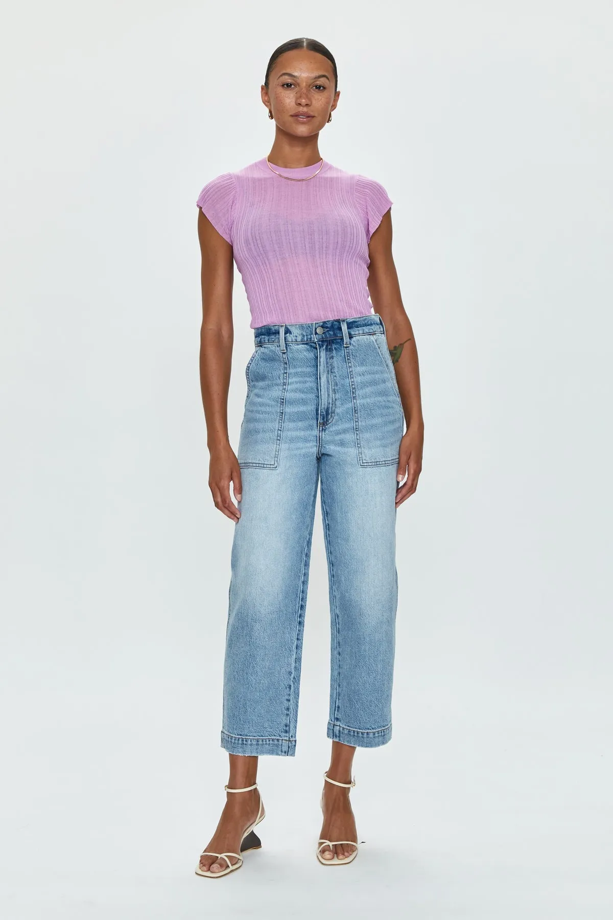 PISTOLA TURNER SUPER HIGH RISE BARREL PANT - PROVENCE sold by OAK product image thumbnail 5