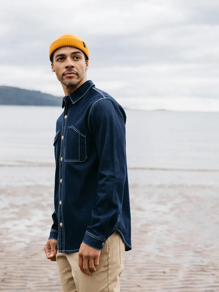 FINISTERRE EDDYSTONE DENIM SHIRT - WASHED DENIM sold by OAK product image thumbnail 3