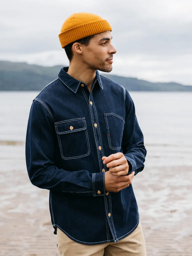 FINISTERRE EDDYSTONE DENIM SHIRT - WASHED DENIM sold by OAK